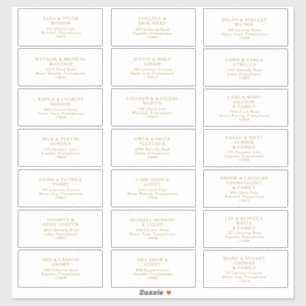 Classic Minimalistisch Gold Guest Address Labels