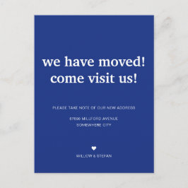 Classic Minimalistisch Royal Blue Wir haben uns be Ankündigungspostkarte