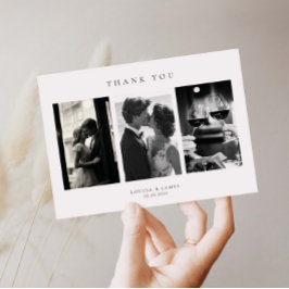 Classic Minimalistisch Wedding Foto Dankeschön Car Dankeskarte
