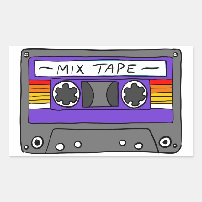 Classic Mix Tape Rechteckiger Aufkleber (Vorderseite)