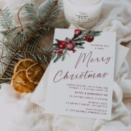 Classic Modern Christmas Party Einladung