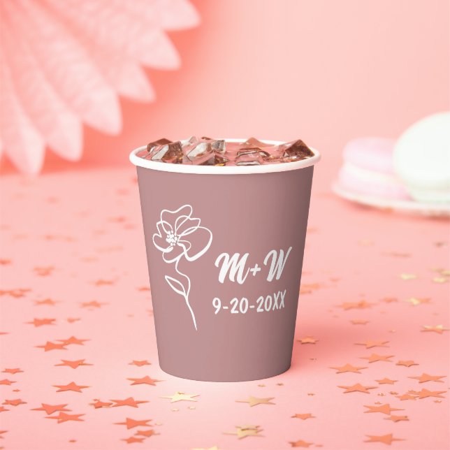 Classic & Modern Dusty Rose Pink Bläserskizze Pappbecher (Insitu)