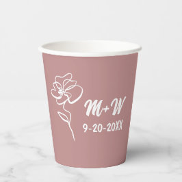 Classic & Modern Dusty Rose Pink Bläserskizze Pappbecher