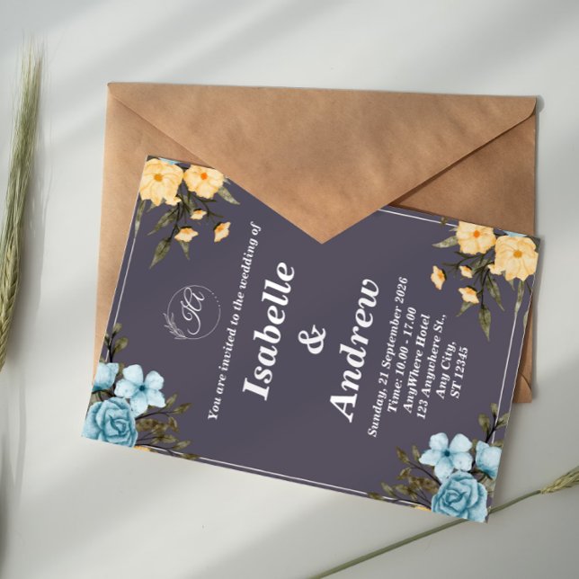 Classic Modern Elegantes Minimalistisches Hochzeit Einladung (Von Creator hochgeladen)