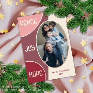 Classic Modern Frohen Festtage Rose Gold Folien Feiertagskarte