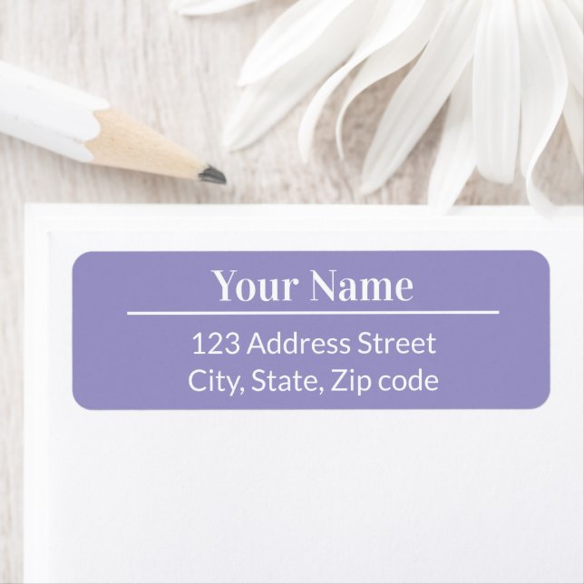 Classic Modern Minimal Light Purple Name Address (Insitu)
