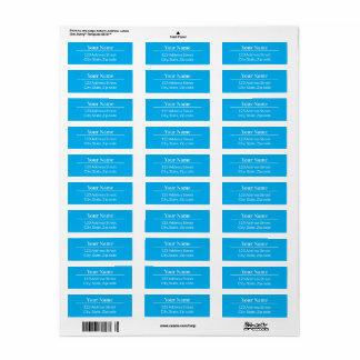 Classic Modern Minimalistisch Sky Blue Name Addres