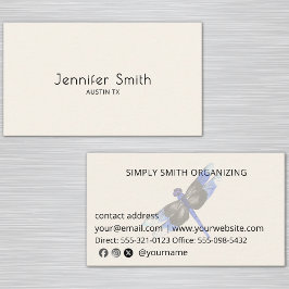 Classic Modern Professional Simple Dragonfly Visitenkarte