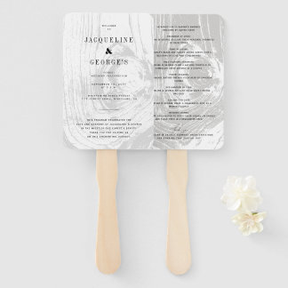 Classic Modern Rustic Wood Winter Stilvolle Hochze Fächer