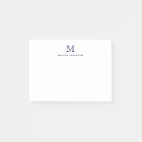 Classic Modern Simple Navy Blue Monogram Initial