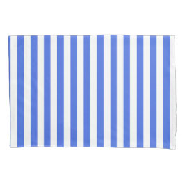 Classic Modern Striped Royal Blue and White Kissenbezug