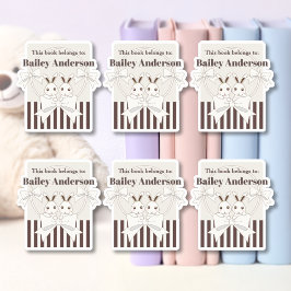 Classic Modernes Niedliches Buchzeichen Aufkleber