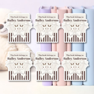 Classic Modernes Niedliches Buchzeichen Aufkleber