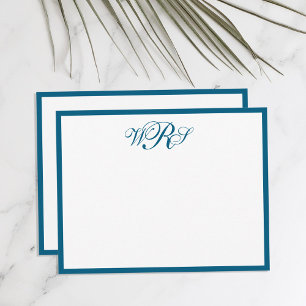 Classic Monogram Blue Mitteilungskarte