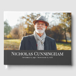 Classic Monogram Custom Foto Memorial Gästebuch