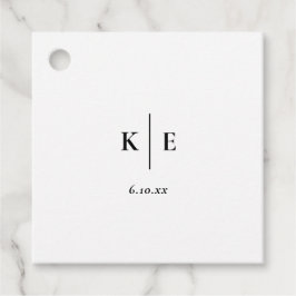 Classic Monogram Gastgeschenk Hochzeit Gift Tags Geschenkanhänger