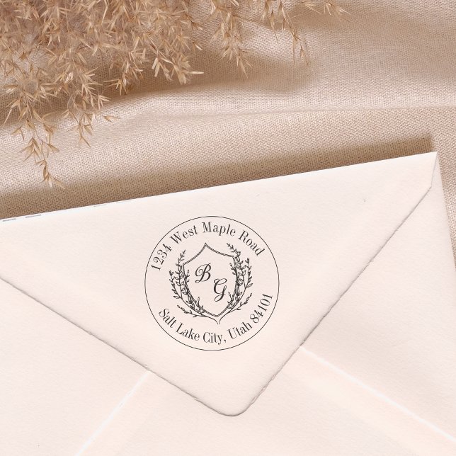 Classic monogram wedding crest gummistempel (Von Creator hochgeladen)