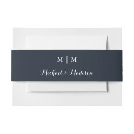 Classic Monogram Wedding Invitation Bly Band