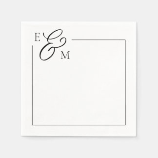 Classic Monogram Wedding Napkin Serviette