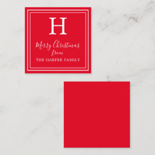 Classic Monogram Weihnachtsgeschenkkarten Mitteilungskarte
