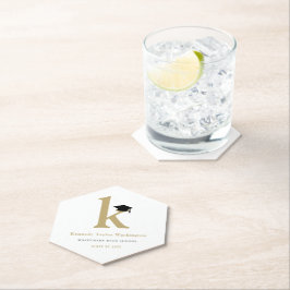Classic Monogramm K und Graduationskappen Grad Par Untersetzer
