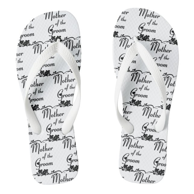 Classic Mother the Groom Wedding Flip Flops (Fußbett)