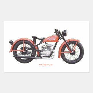 Classic Motorrad 125 HD_texturisiert Rechteckiger Aufkleber