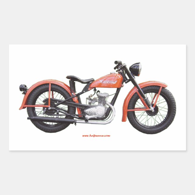 Classic Motorrad 125 HD_texturisiert Rechteckiger Aufkleber (Vorderseite)