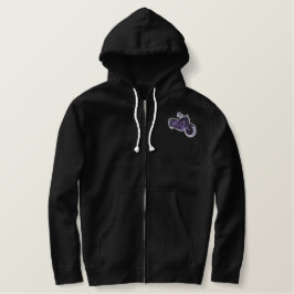 Classic Motorrad Stickereigeschenke Motorradfahrer Bestickter Hoodie