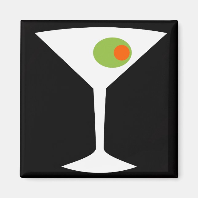 Classic Movie Martini Magnet (schwarz) (Vorne)
