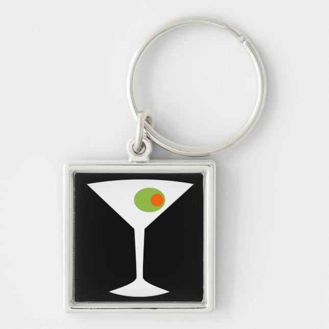 Classic Movie Martini Schlüsselkette (schwarz) Schlüsselanhänger (Vorne)