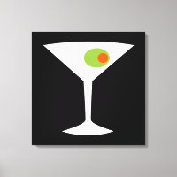 Classic Movie Martini Stretched Leinwand (größer)