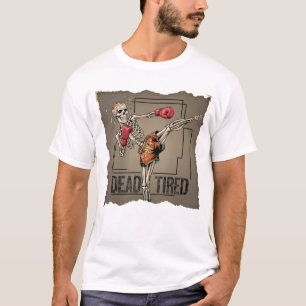 Classic Muay Thai Skeleton Fighter T - Shirt