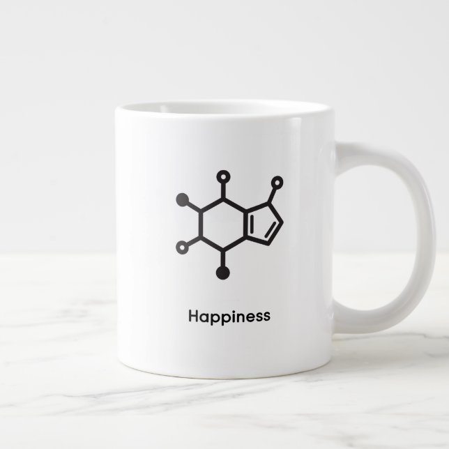 Classic Mug - Caffeine = Happiness Jumbo-Tasse (Rechts)