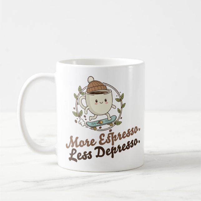 Classic Mug - More Espresso. Less Depresso. Kaffeetasse (Links)