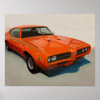 Classic Muscle Car Poster - "The Judge" '69 GTO