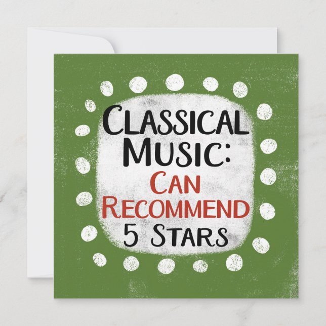Classic Music Review 5 Sterne Grußkarte Karte (Vorderseite)