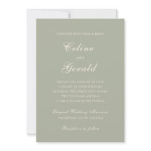 Classic Mute Green Elegant Wedding