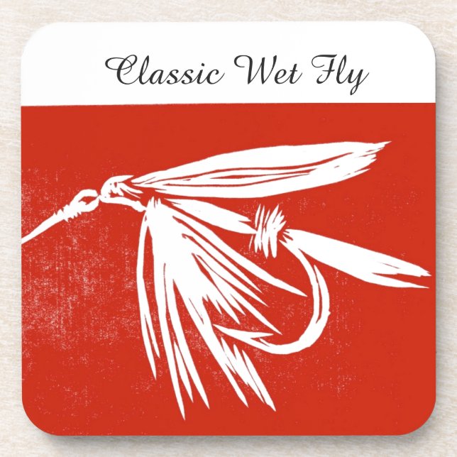 "Classic Nass Fly - Red" Foreut Fly Untersetzer (Vorderseite)