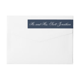 Classic Navy Blue Elegant Calligraphy Minimal