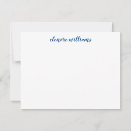 Classic Navy Blue Stylish Modern Elegantes Script Mitteilungskarte