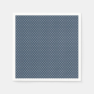 Classic Navy Blue und White Polka Dot Napkins Serviette