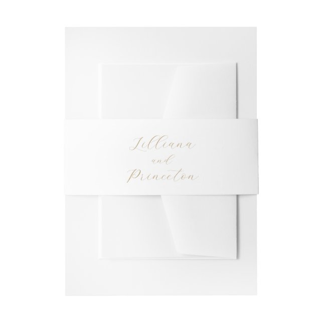 Classic Neutral Elegant Wedding Einladungsbanderole (Vorderseite Beispiel)