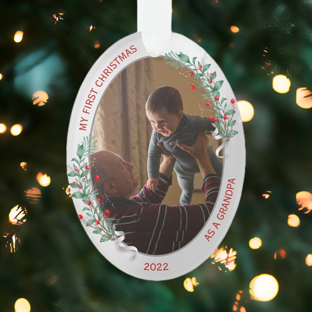 Classic Newborn 1st Christmas Grandpa Ornament (Von Creator hochgeladen)