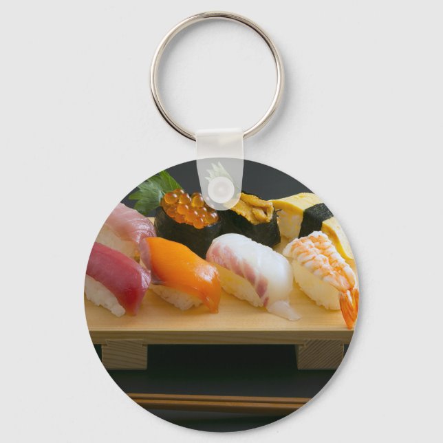 "Classic Nigiri Sushi Keychain – Japanese Minimali Schlüsselanhänger (Vorderseite)