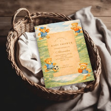Classic Nursery Sports Bears Baby Shower