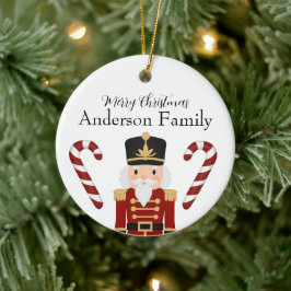 Classic Nutcracker Christmas Ceramic Ornament