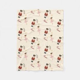 Classic Nutcracker Christmas Sherpa Blanket Fleecedecke