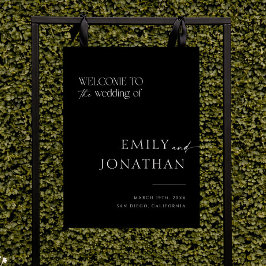 Classic Old Money Black Wedding Willkommen