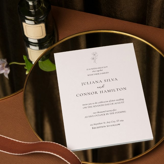 Classic Old Money Wedding Einladung (Von Creator hochgeladen)